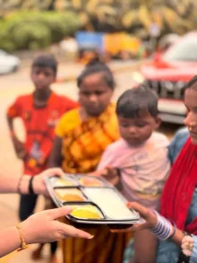 Prasadam served to those in need